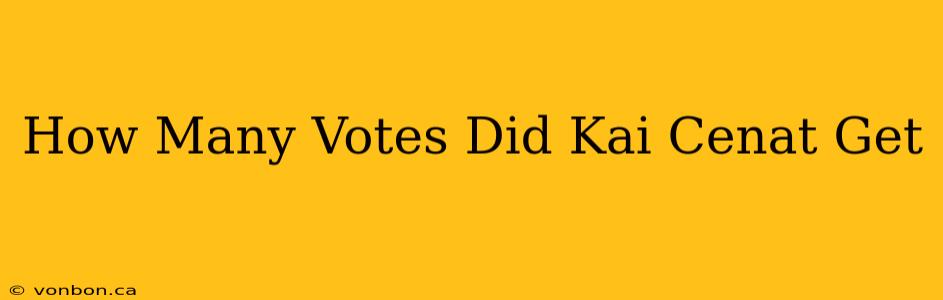 How Many Votes Did Kai Cenat Get