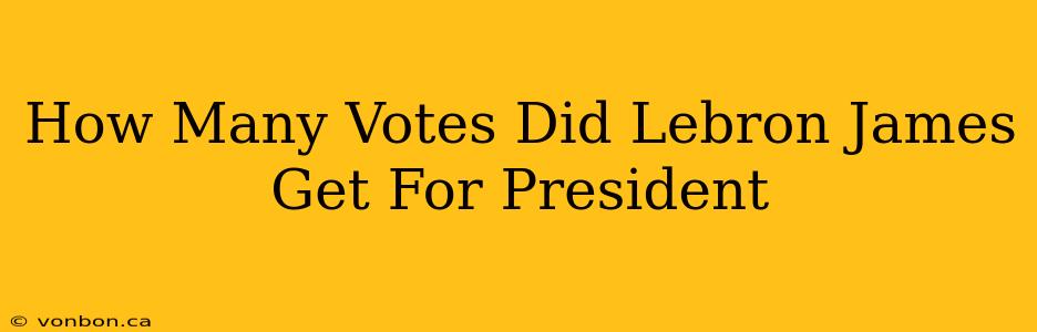 How Many Votes Did Lebron James Get For President