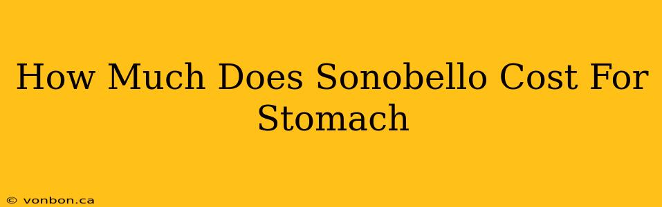 How Much Does Sonobello Cost For Stomach