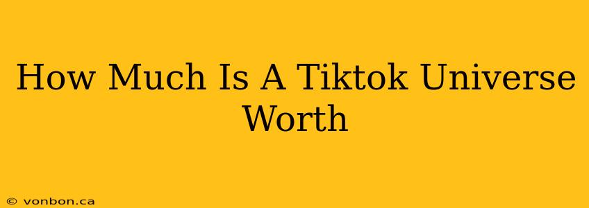 How Much Is A Tiktok Universe Worth