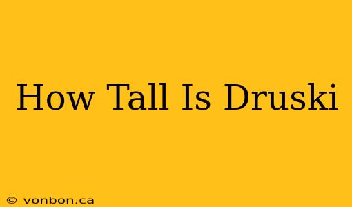 How Tall Is Druski