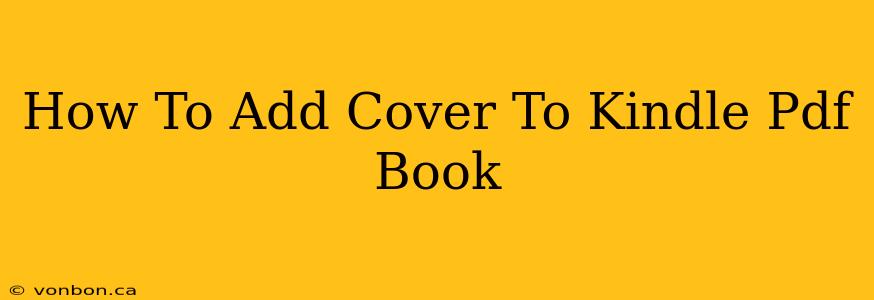 How To Add Cover To Kindle Pdf Book