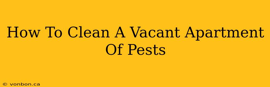 How To Clean A Vacant Apartment Of Pests