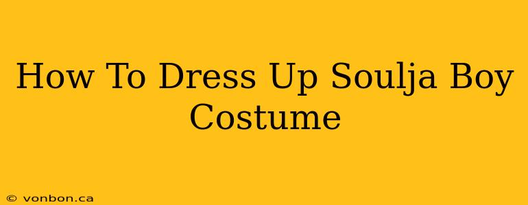 How To Dress Up Soulja Boy Costume