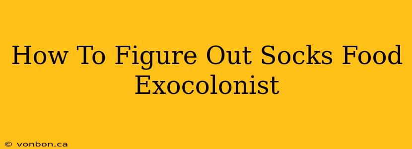 How To Figure Out Socks Food Exocolonist