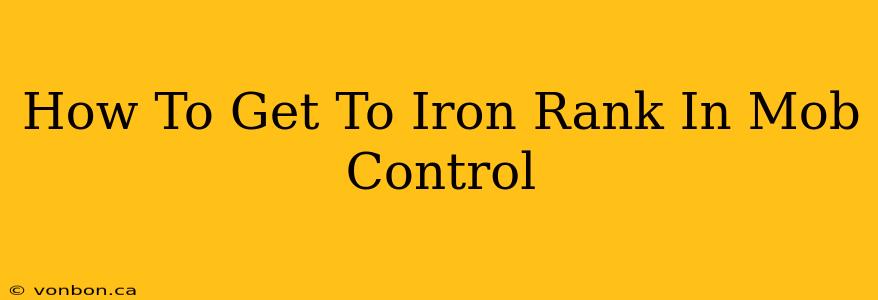 How To Get To Iron Rank In Mob Control