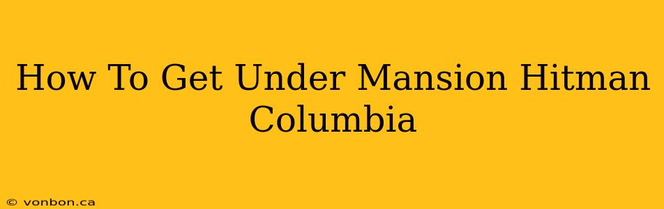 How To Get Under Mansion Hitman Columbia