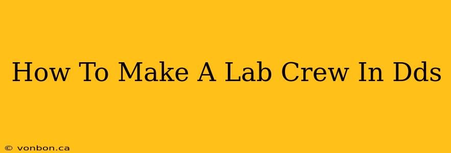 How To Make A Lab Crew In Dds