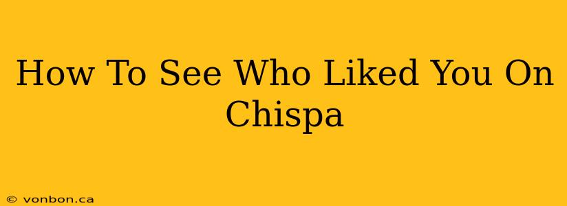 How To See Who Liked You On Chispa