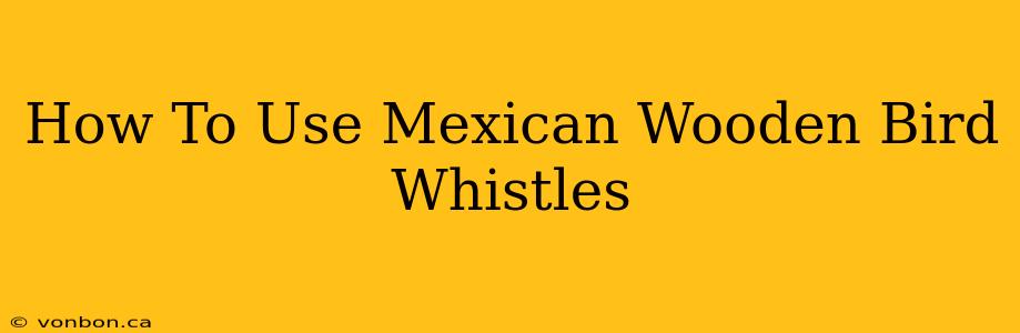 How To Use Mexican Wooden Bird Whistles