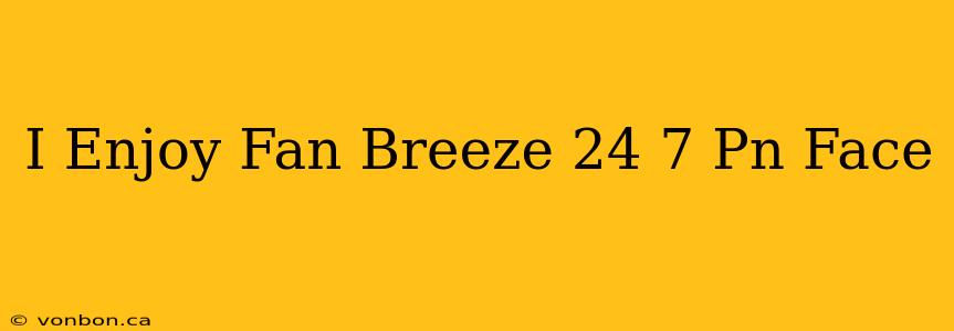 I Enjoy Fan Breeze 24 7 Pn Face