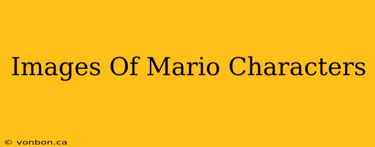 Images Of Mario Characters