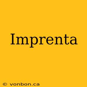 Imprenta