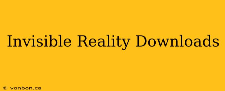 Invisible Reality Downloads