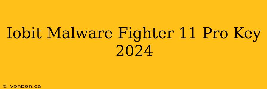 Iobit Malware Fighter 11 Pro Key 2024