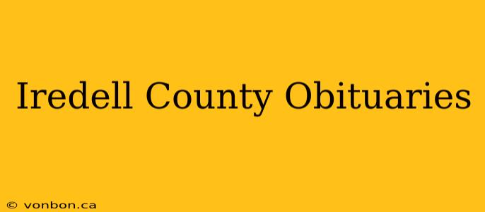 Iredell County Obituaries