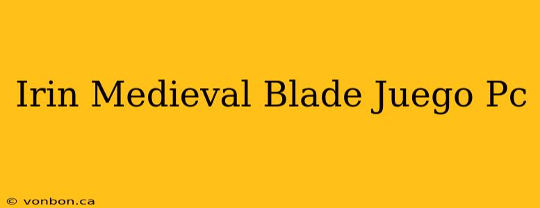 Irin Medieval Blade Juego Pc