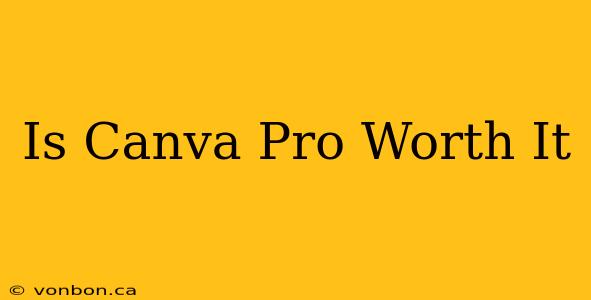 Is Canva Pro Worth It