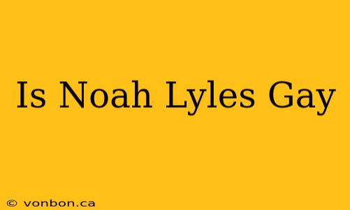 Is Noah Lyles Gay