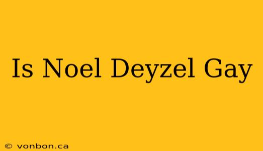 Is Noel Deyzel Gay