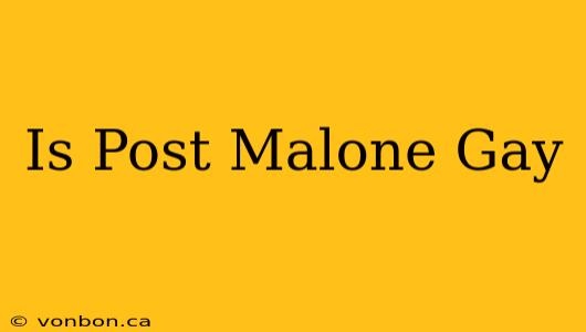 Is Post Malone Gay