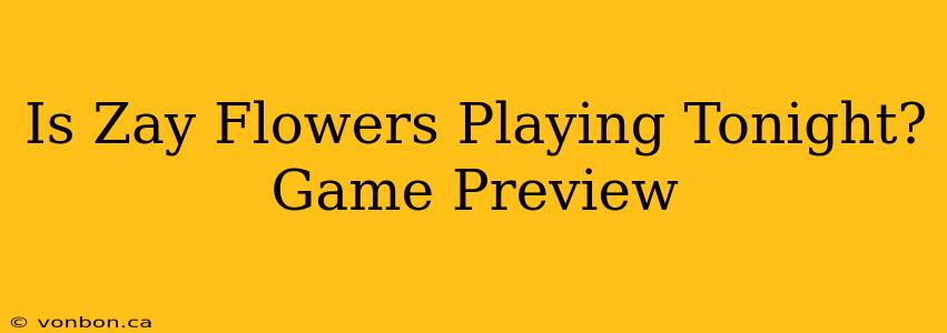 Is Zay Flowers Playing Tonight? Game Preview