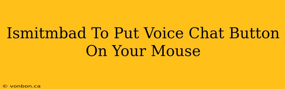 Ismitmbad To Put Voice Chat Button On Your Mouse