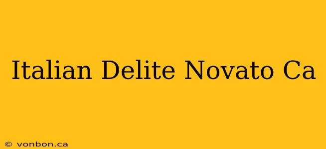 Italian Delite Novato Ca