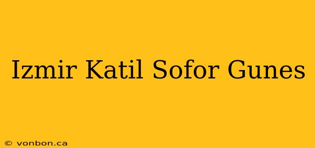 Izmir Katil Sofor Gunes