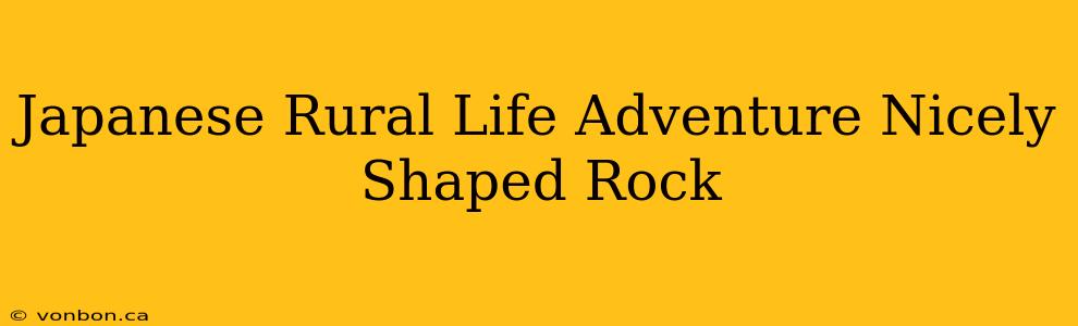 Japanese Rural Life Adventure Nicely Shaped Rock