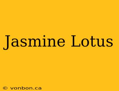 Jasmine Lotus