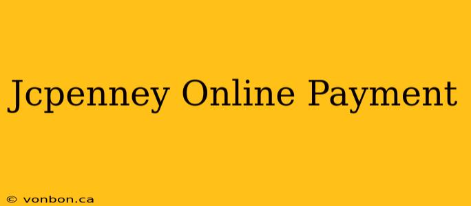 Jcpenney Online Payment