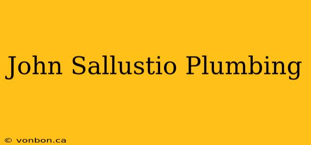 John Sallustio Plumbing