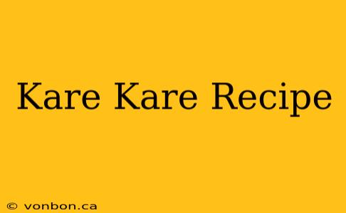 Kare Kare Recipe