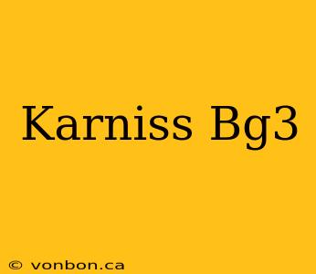 Karniss Bg3