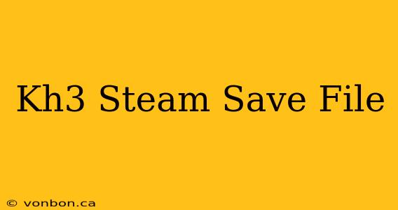 Kh3 Steam Save File