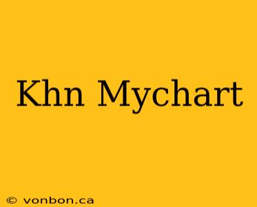 Khn Mychart