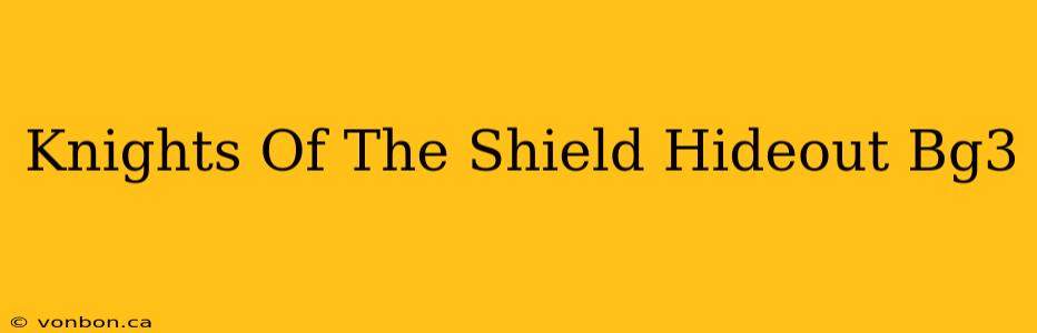 Knights Of The Shield Hideout Bg3