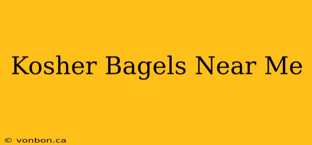 Kosher Bagels Near Me