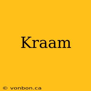 Kraam