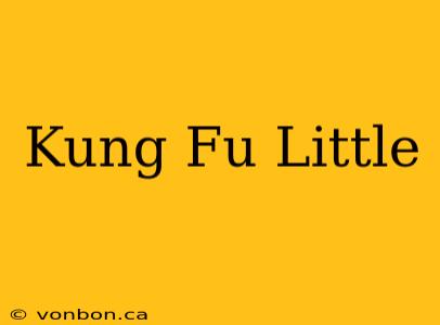 Kung Fu Little