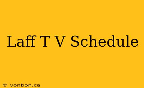 Laff T V Schedule