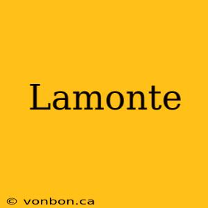 Lamonte