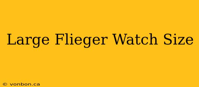 Large Flieger Watch Size