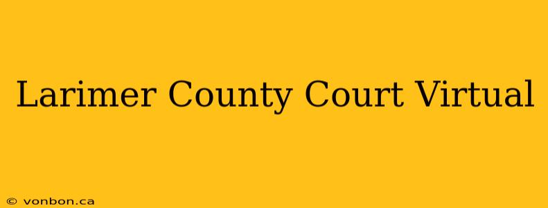 Larimer County Court Virtual