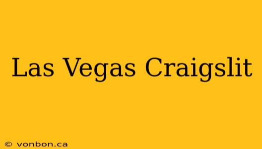 Las Vegas Craigslit