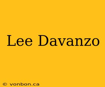 Lee Davanzo