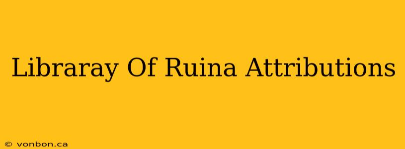 Libraray Of Ruina Attributions