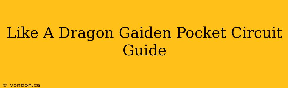 Like A Dragon Gaiden Pocket Circuit Guide