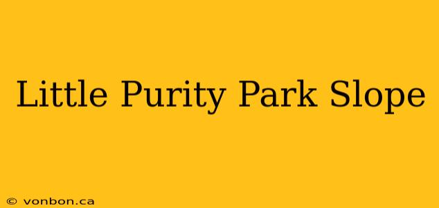 Little Purity Park Slope